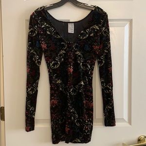 stunning Free People burnout velvet dress